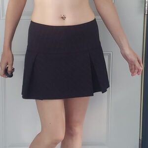 Y2K‎ Black Guess Pleated Mini Skirt